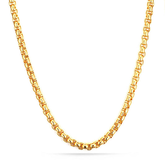 Rolo Belcher Chain for Men Gold Plated Stainless Steel