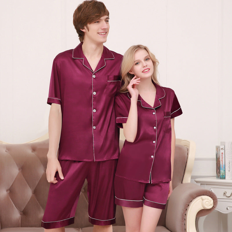 Luxury Silk Couple's Pajama Set | Bridal & Honeymoon Style