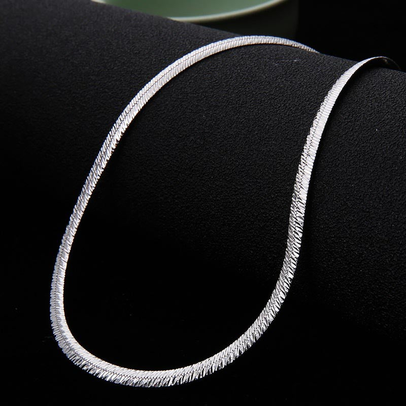 Mens Brazilian Snake Chain Sterling Silver