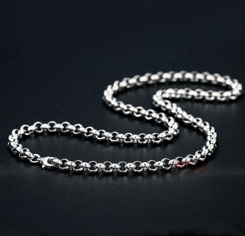Mens Rolo Belcher Chain Sterling Silver