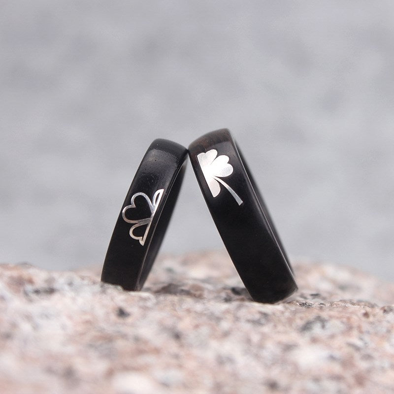Matching His and Her Wooden Rings Set