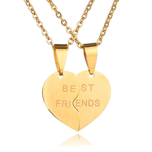 Engraved BFF Pendants Necklaces Birthday Gift Set