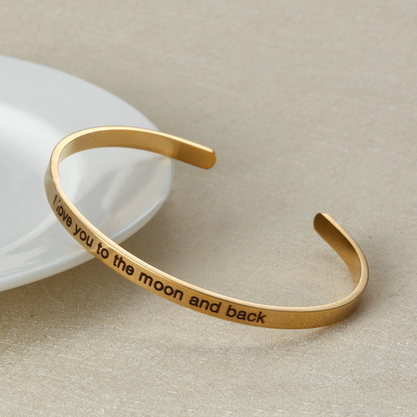I Love you to the Moon and Back Bracelet Gift for Girlfriend