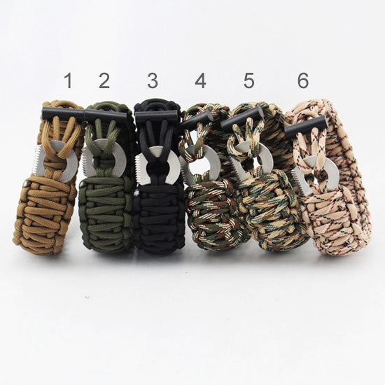 Survival Knife Paracord Bracelet Gift for Camping Lover