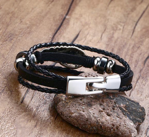 Angel Wing Mens Engraved Bracelet