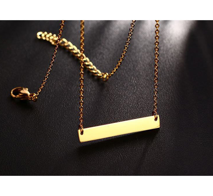 Custom Name Plate Necklace for Her