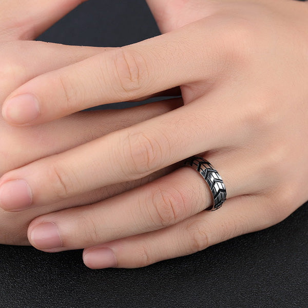 Custom Engraved Mens Promise Ring Stainless Steel