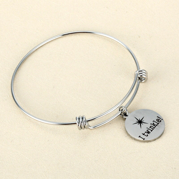 Custom Charm Bangle Bracelet Birthday Gift for Her