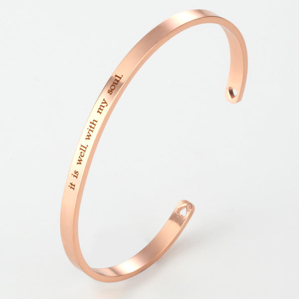 It is Well with My Soul Cuff Bracelet for Women