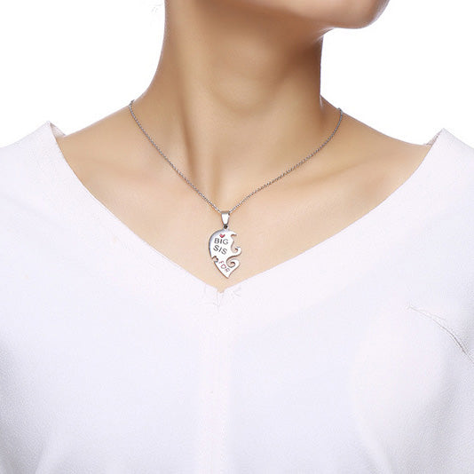 Cute Half Hearts Soul Sisters Matching Pendants Gift