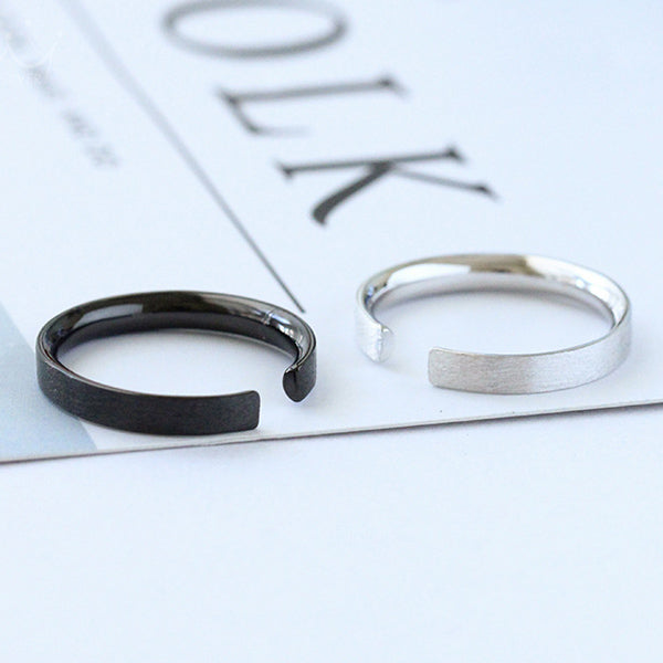 Expandable Matching Engravable Unisex Promise Rings