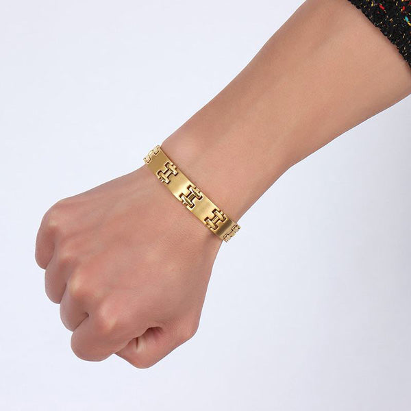 Mens Custom Magnetic Bracelet Stainless Steel
