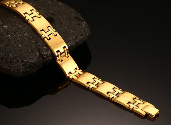 Mens Custom Magnetic Bracelet Stainless Steel