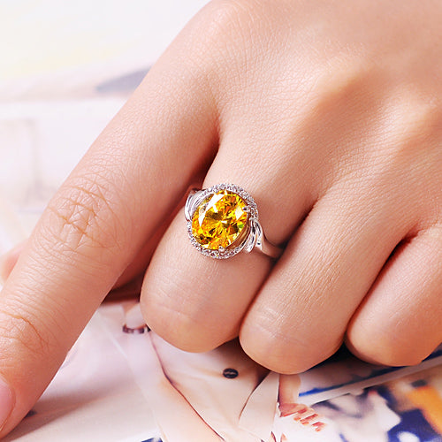 3 Carats Oval Lab Diamond Ring for Her