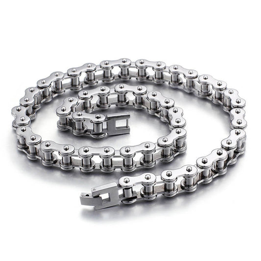 Bike Chain Necklace Jewelry Gift for Men 55cm