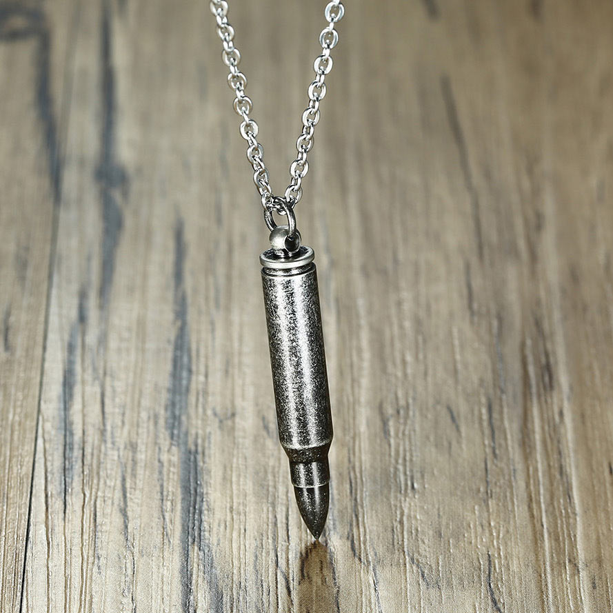 Secret Message Urn Bullets Couple Necklaces Set