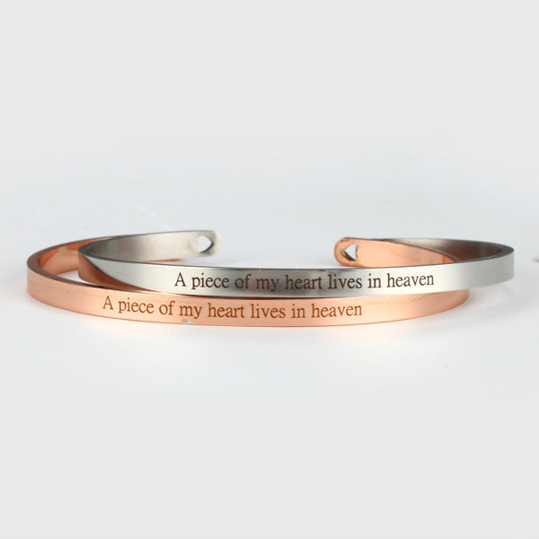 Memorial Cuff Bracelet Jewelry Gift for Women