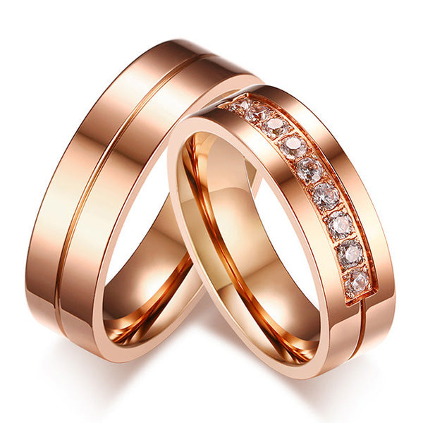 Custom Name Matching Wedding Rings for Men and Women