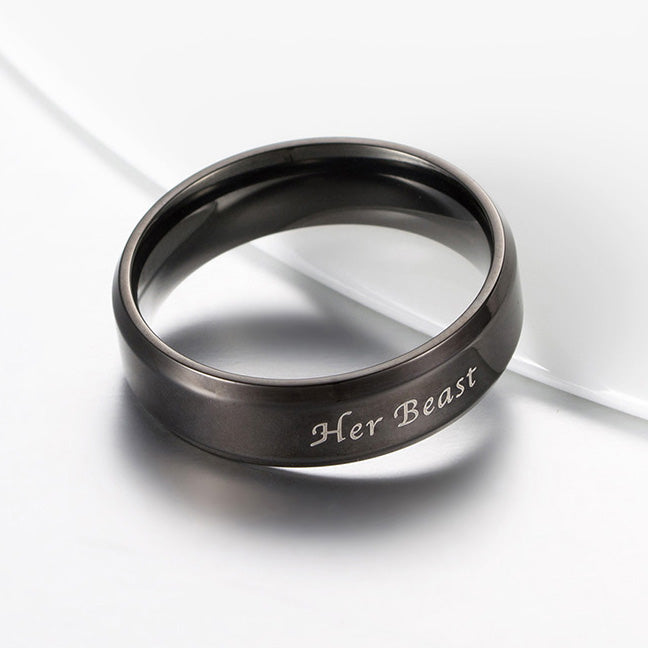 Matching Couple Rings Birthday Gift with Names