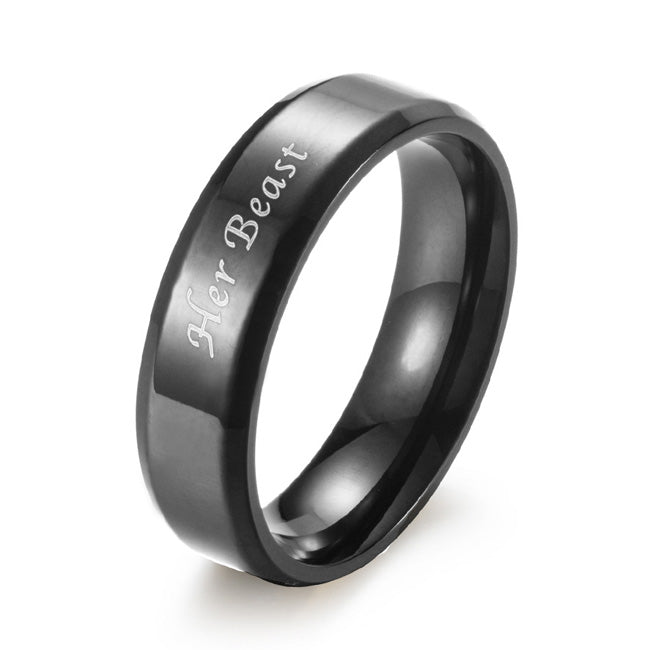 Matching Couple Rings Birthday Gift with Names