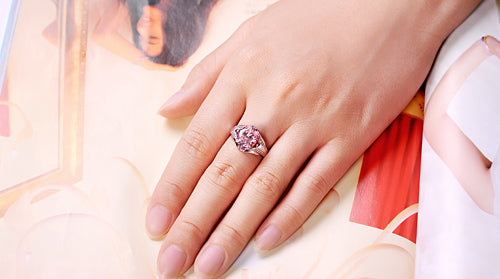 Engraved 3 Carats Oval Cut Lab Diamond Ring