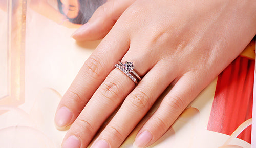 Gullei™ 1 Carat Lab Grown Diamond Staked Ring Set - Engravable