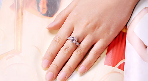 1.2 Carat Lab Diamond Halo Ring for Her