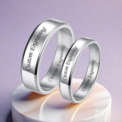 Personalized Matching His and Hers Wedding Rings for 2