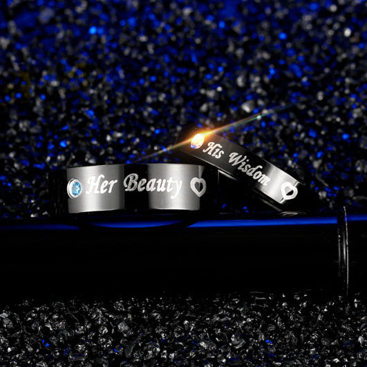 Custom Name Promise Rings for Couple