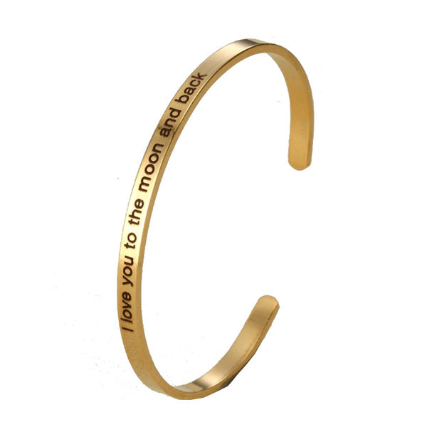 I Love you to the Moon and Back Bracelet Gift for Girlfriend