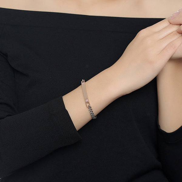 Personalized His & Hers Bracelets - Engraved Couple Jewelry