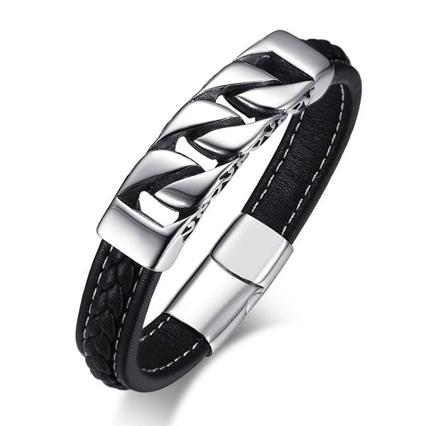 Personalized Leather Bracelet Valentines Gift for Him