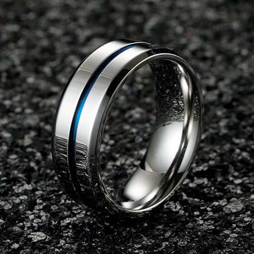 Customized Mens Promise Ring 8mm Titanium