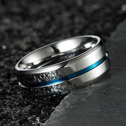 Customized Mens Promise Ring 8mm Titanium