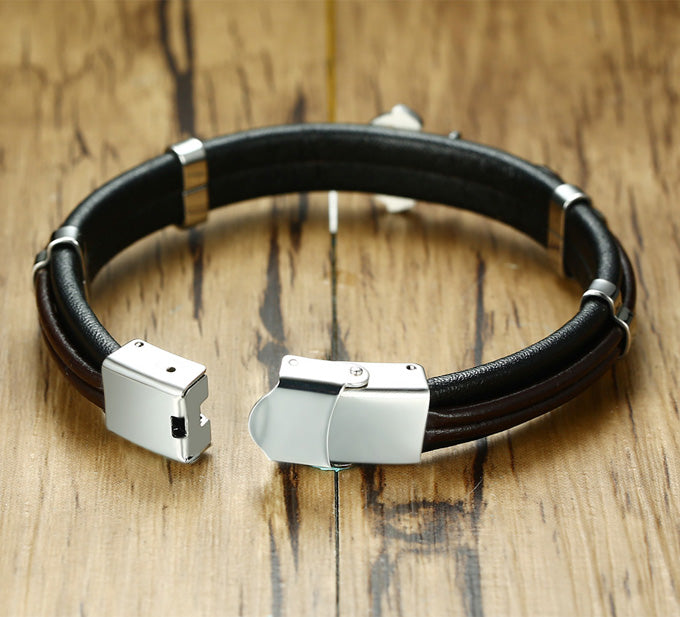 Engraved Anchor Mens Promise Bracelet Gift