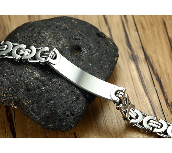 Name Plate Bracelet Anniversary Gift for Husband