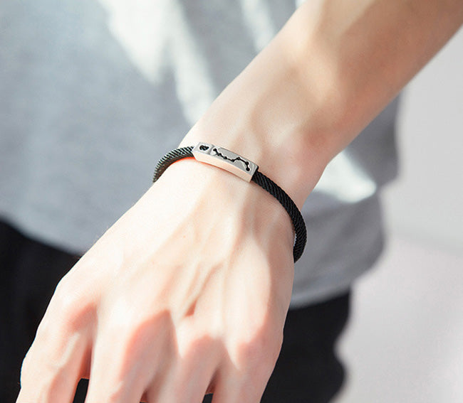 Engraved Romantic North Star Bracelets for Couples