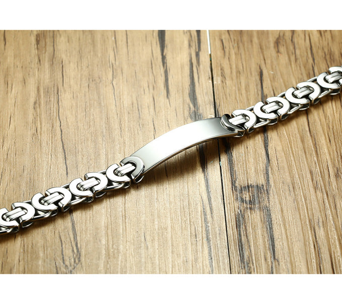 Name Plate Bracelet Anniversary Gift for Husband