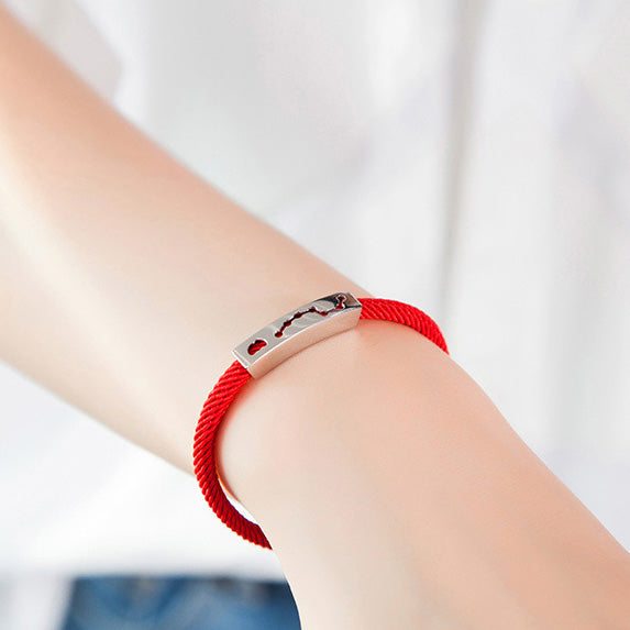 Engraved Romantic North Star Bracelets for Couples