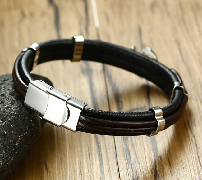 Engraved Anchor Mens Promise Bracelet Gift