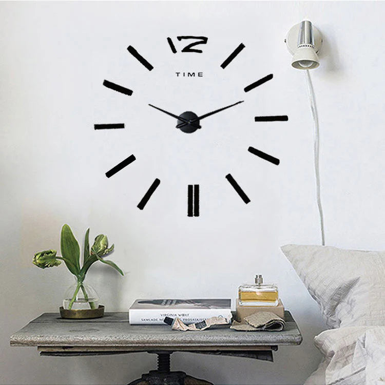 3D Sticker Innovative DIY Wall Clock – Modern & Customizable Design