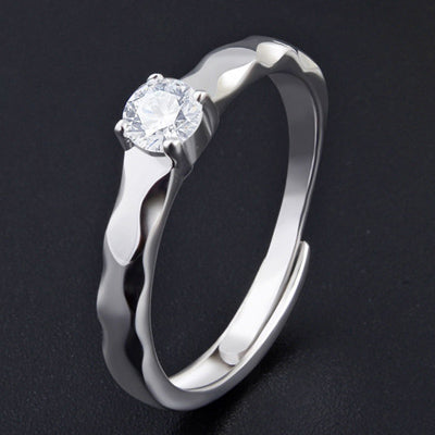 Matching Couples Promise Rings Sets with Engraving Adjustable Size