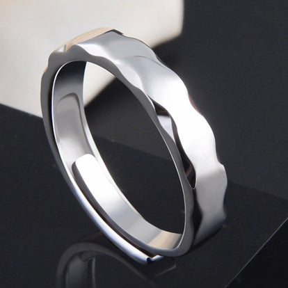 Matching Couples Promise Rings Sets with Engraving Adjustable Size