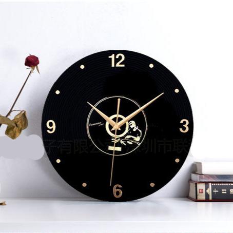 Roman Numeral Music-Note Silent Wall Clock — 12" Acrylic