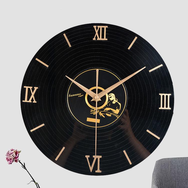 Roman Numeral Music-Note Silent Wall Clock — 12" Acrylic