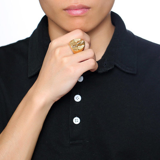 Pharaoh Mens Ring with Custom Engraving 27mm