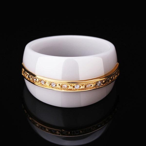 Custom Engraved Ceramic Promise Rings Set for 2