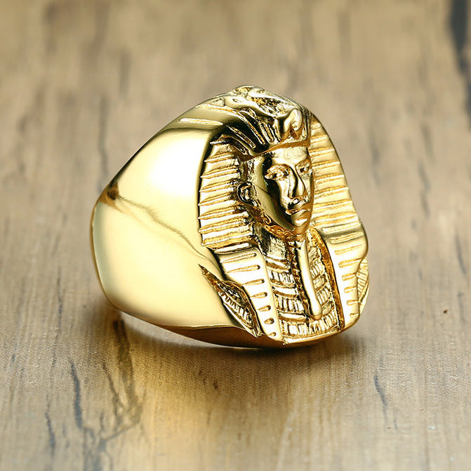 Pharaoh Mens Ring with Custom Engraving 27mm