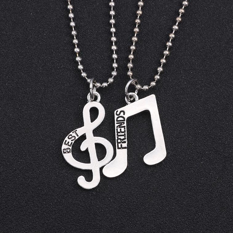 Best Friends Music Notes Necklaces Set