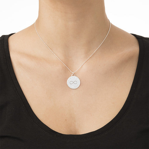 Infinity Pendant Necklace with Names